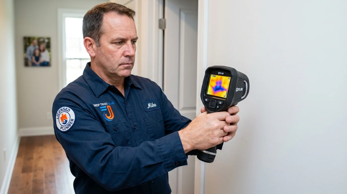 Thermal imaging leak detection by Johns Plumbing LLC in Cherryvale